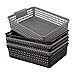 Pekky 16 Quart Plastic Folding Storage Crates, 2 Packs Collapsible Storage Crate Basket, 13.7