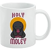 Holy Moley Religious Mole Funny Humor Ceramic Coffee Mug, Novelty Gift Mugs for Coffee, Tea and Hot Drinks, 11oz, White