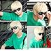 ACE Fashion Man Short Platinum Blonde Rice White Straight Wig