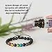 2 Adjustable Aromatherapy Bracelet Diffusers Gift Set (Lava Stones with Chakra Bracelet & Turquoise Bracelet) with10ml Lavender Essential Oil - Yoga Bracelet