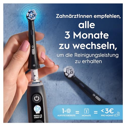 iO Aufsteckbürsten Ultimative Reinigung, Schwarz, 8 Stück
