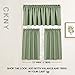 Waffle Woven Cafe Curtains Waterproof Kitchen Window Curtain Sets 2 Planes