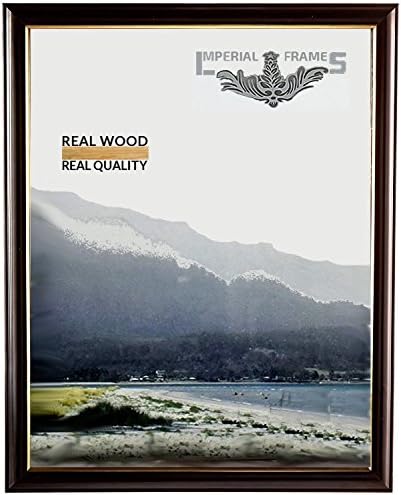 Imperial Frames 8 by 12-Inch/12 by 8-Inch Picture/Photo Frame, Round, Black Molding with Gold Leaf