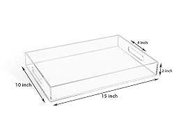 Clear Sturdy Acrylic Serving Tray with
