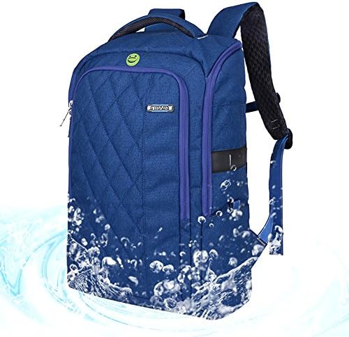 Koolerpek Blue Casual Backpack for Laptop Up to 15.6 Inches, Water Resistent Travel Daypack Bags for Men or Women