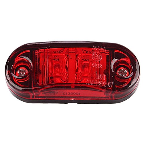 UEB 2.5 Oval Truck LED Front Side Rear Marker Lights Trailer Red Amber 10-30V