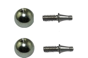 PZRT 2 Sets Metal Adapters for Heads Steel Ball Head Metal Ball Inner Thread Head Swivel Fittings M5 Screw Holes 1/4 Screw Rod 20mm Diameter Direct Broadcast Bracket Fittings