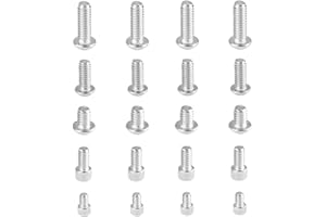 CAMVATE 1/4"-20 Stainless Steel Screw Pack Multiple Types (20 pcs,1/4"-20 /9mm/13mm/16mm/19mm) - 1956