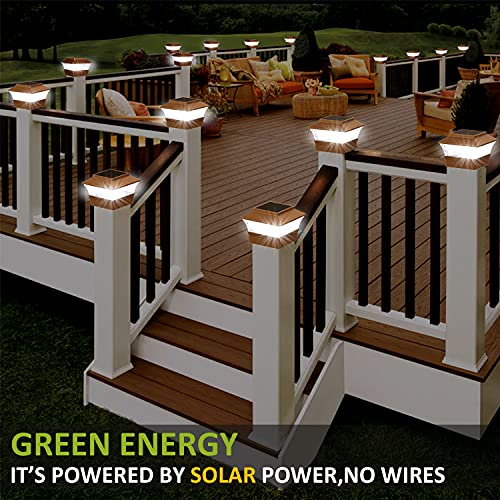 6 Pack,Solar Post Cap Lights Solar Deck Post Lights Solar Fence Post