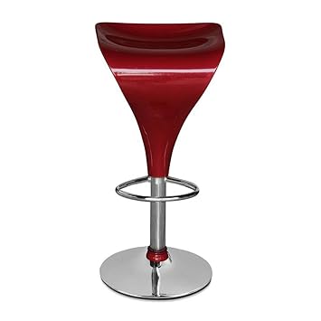 Woodness Wine Bar Stool (Matte Finish, Maroon)