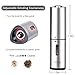 Vina Electric Salt and Pepper Grinder Set - Battery Operated, Stainless Steel, Automatic Pepper Shaker Mill with Led Light and Adjustable Coarseness for Flavor & Seasoning, Pack of 2