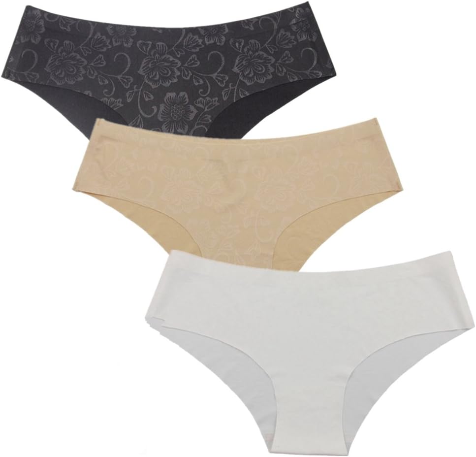 Tenawu Women Sexy Invisible Seamless Panties No-Show Bikini Underwear Hipster