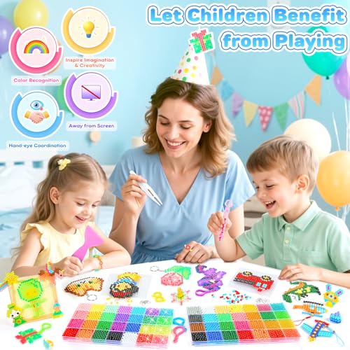 Contever 41 Colors Water Beads Beads, Glow & Glow in the Dark Refill Balls, Complete Water Beads Set for Children, Water Fuse Beads Toys for Beginners