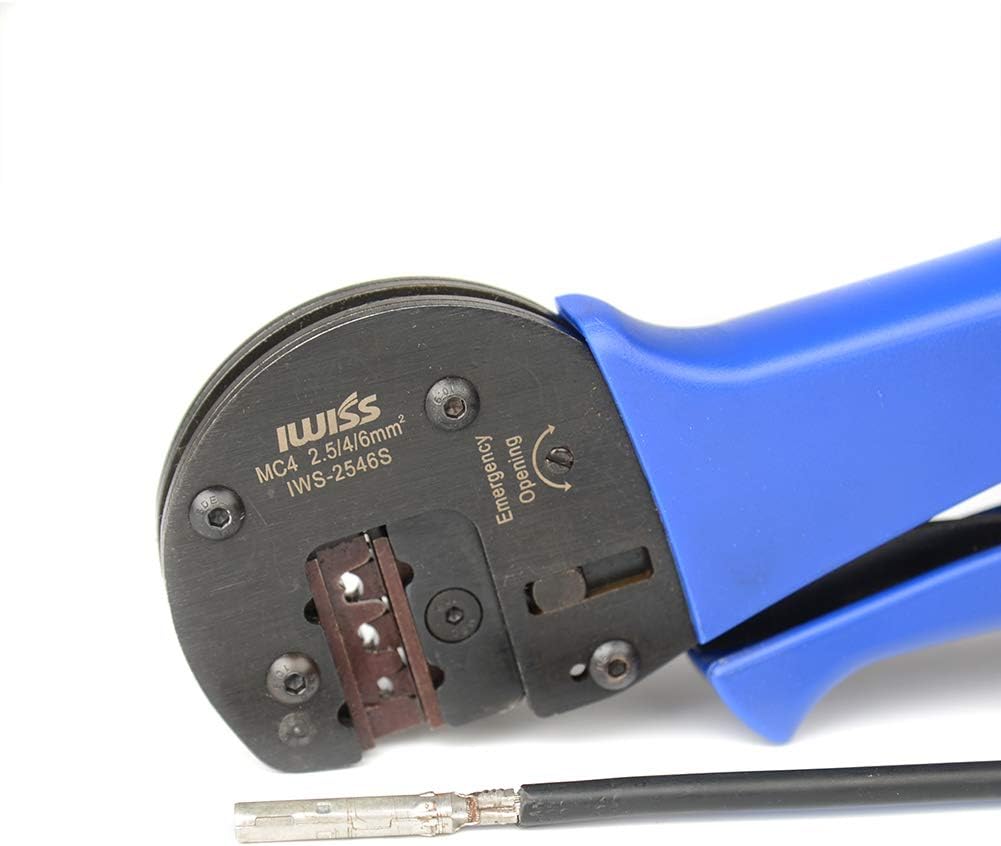 IWISS MC4 Solar Crimping Tools for AWG 14-10(2.5/4/6.0mm2) Solar Panel PV Cables: Home Improvement