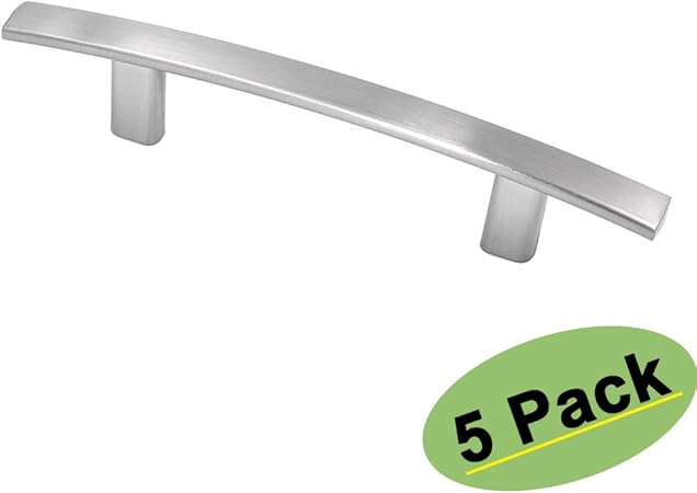 Homdiy Cabinet Handles Brushed Nickel 5 Pack Handles For Kitchen