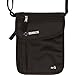 Boundless Neck Wallet with RFID Blocking - Concealed Travel Pouch & Passport Holder (Black)