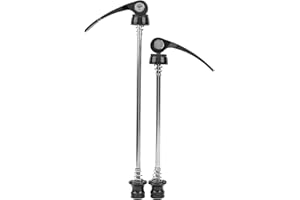 2Pcs Bike Wheel Hub Skewers, 135mm/5.3in Front and 170mm/6.7in Rear Skewers Quick Release Skewer Clip Bolt Lever for Mountain