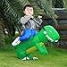 Halloween T-Rex Costume Inflatable Dinosaur Suit Halloween Dino Theme Party Dress Blow Up Costume Adult/Child (Child Green)