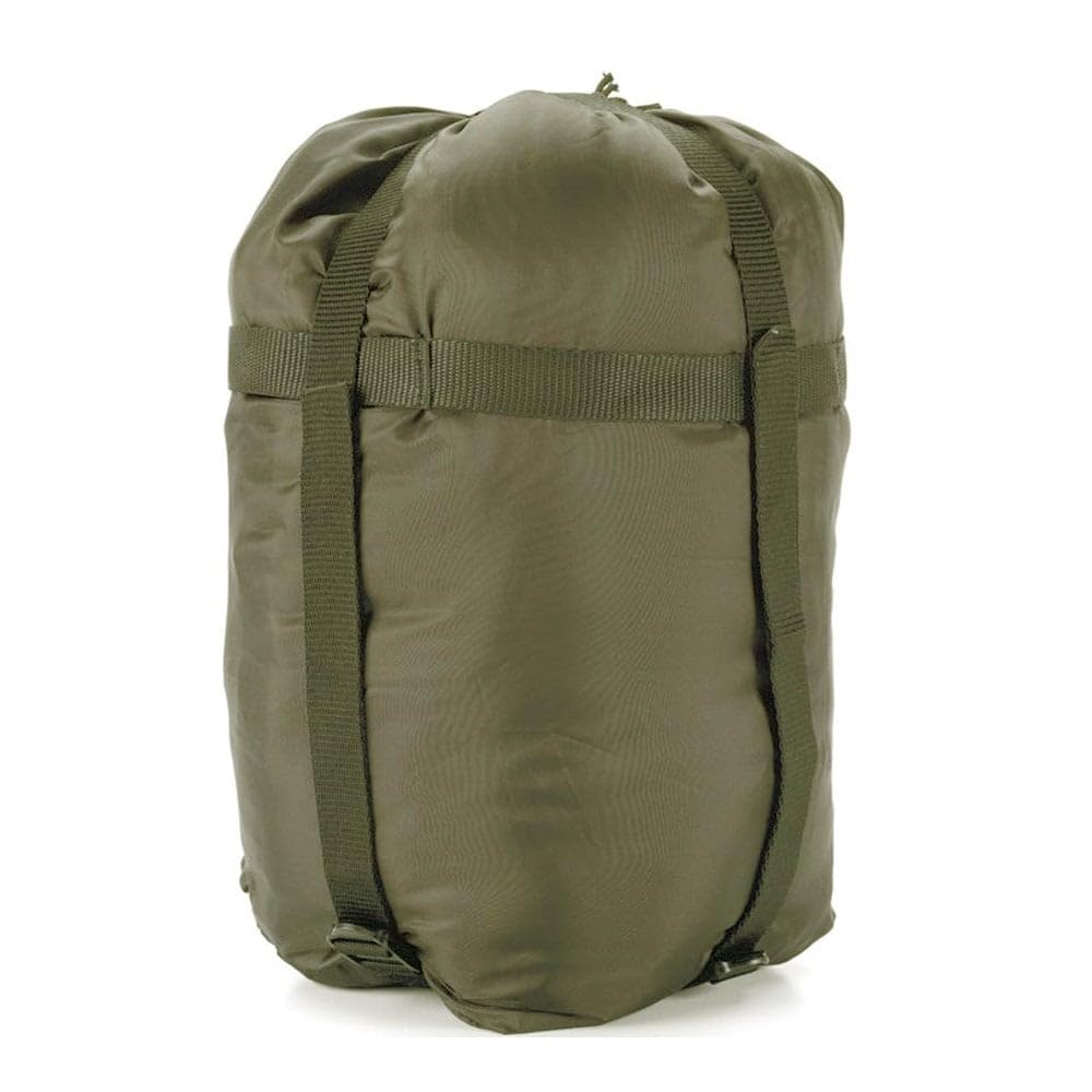 Snugpak Compression Sack WGTE - Durable Nylon Compression Stuff Sack for Camping and Trekking – Travel Bag with 4 Straps & Drawcord System for Sleeping Bags, Clothes – Reduces 30-50% Bulk - Olive (L)