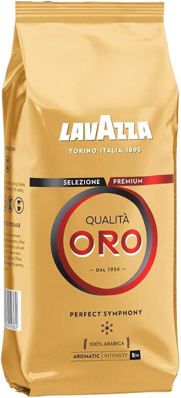 Café en Grains, Qualità Oro Perfect Symphony, Café Espresso 100% Arabica Rond et aromatique, Paquet de 500 g