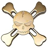 Weirui Brass Golden Skull Fidget Spinners Hand Spinners Time Killer Toy With Ceramic Bearing