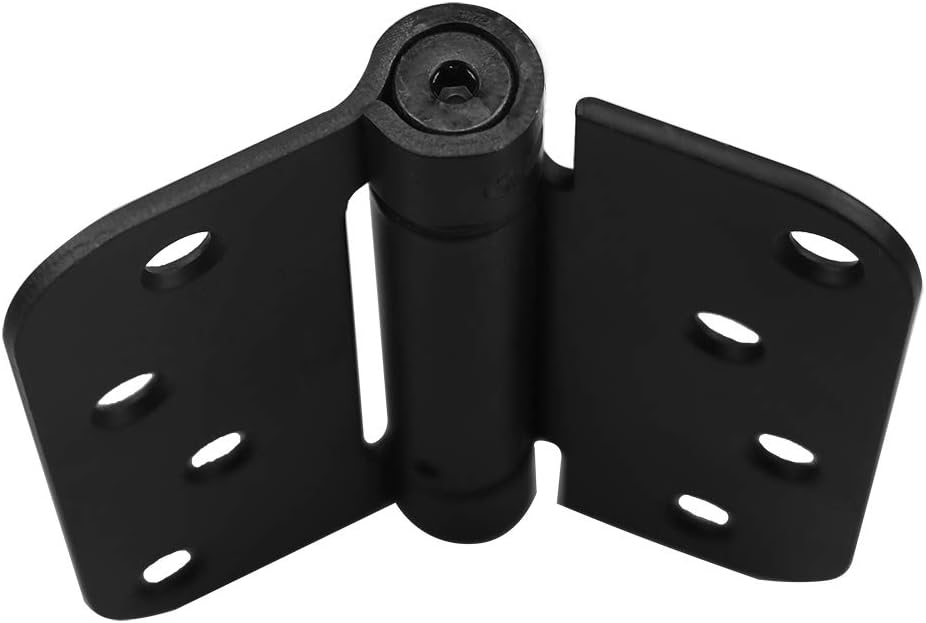 Pack 1 Hinge. US19 Omar Hardware 4X4 Adjustable Spring Hinges with 5/8Radius Corner MATTED Black