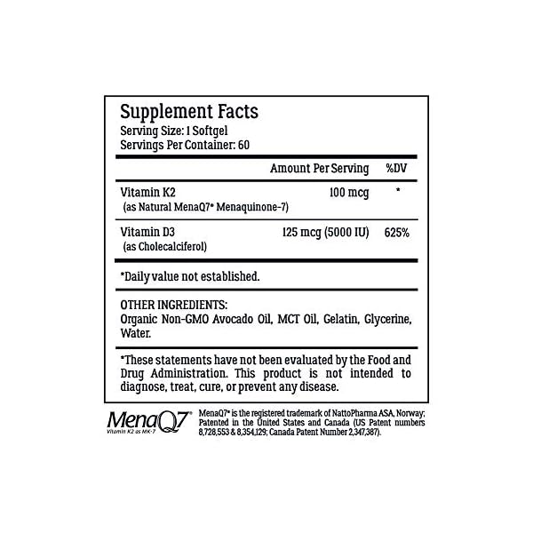 Live Conscious Vitamin K2 MK7 with D3 Supplement by LiveWell Bone