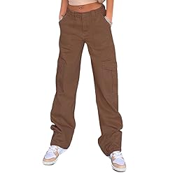 QYANGG High Waist Cargo Pants Women Stretch Baggy