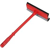 Car Squeegee with 15.9" Handle,Car Windshield Squeegee for Gas Station, Windows, Glass, Bathroom, Garage Cleaning, Rubber Blade Cleaner with Handle, Applicable to All Vehicles