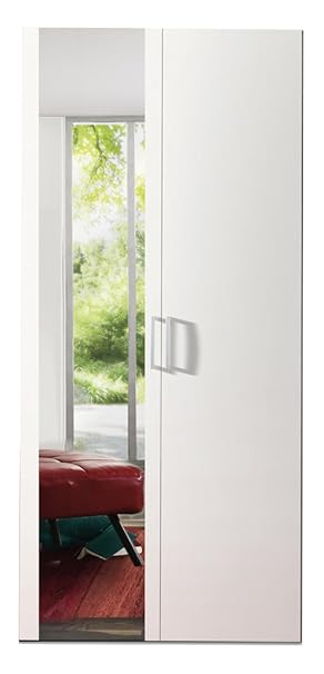 Express Möbel Drehtürenschrank 2-türig Brooklyn Spiegel Weiß 14110-070 BxHxT 100x236x58