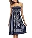 Zyyfly Strapless Dress for Women Beach Swimsuit Cover ups for Women Summer Tube Dress XL Navy