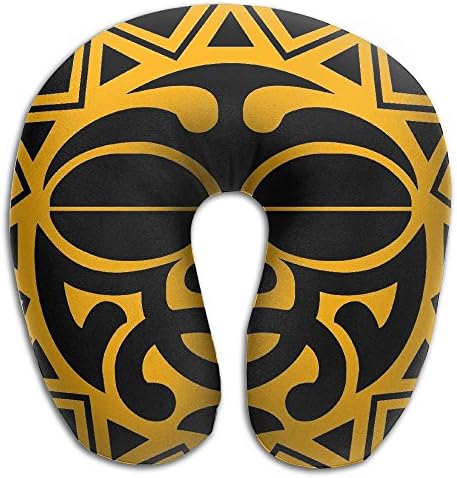 U Type Pillow Black Tatoo Sun.PNG Memory Foam Neck Pillow Soft Pollow Travel Pillow Relief Neck Pain