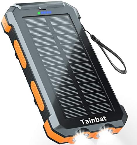 Solar Charger 30000mAh, Solar Power Bank with Dual Output Ports and LED Flashlight, Waterproof Portable Solar Phone Charger for Outdoor Activities, Compatible with Smartphones and All 5V Devices