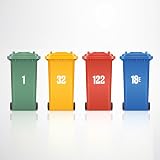 Personalised Wheelie Bin Numbers 1-999 and Letters A-Z Two Sets Waterproof Vinyl view 6