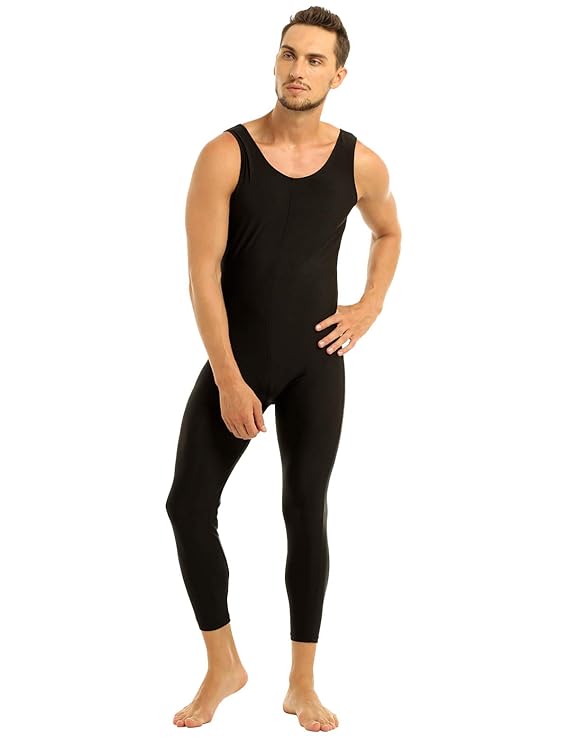 Clothing Leotards & Unitards renvena Men Lycra Spandex Sleeveless Full Body Skin