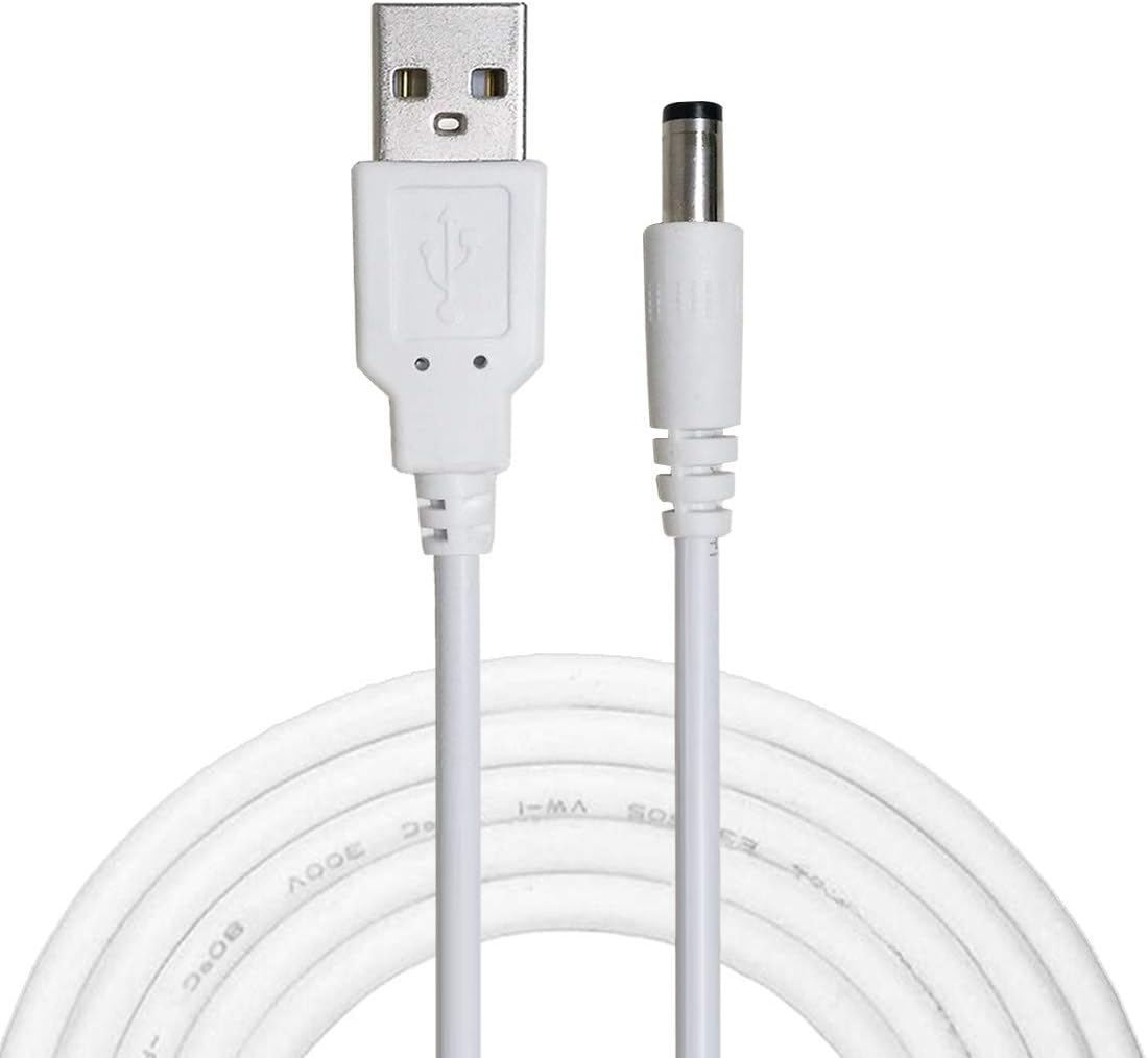 Liwinting 1.5 m / 4.92 Feet USB to DC Male, 5 V USB to DC Cable, 5.5 x 2.1 mm DC Plug Socket Converter Power Charging Cable