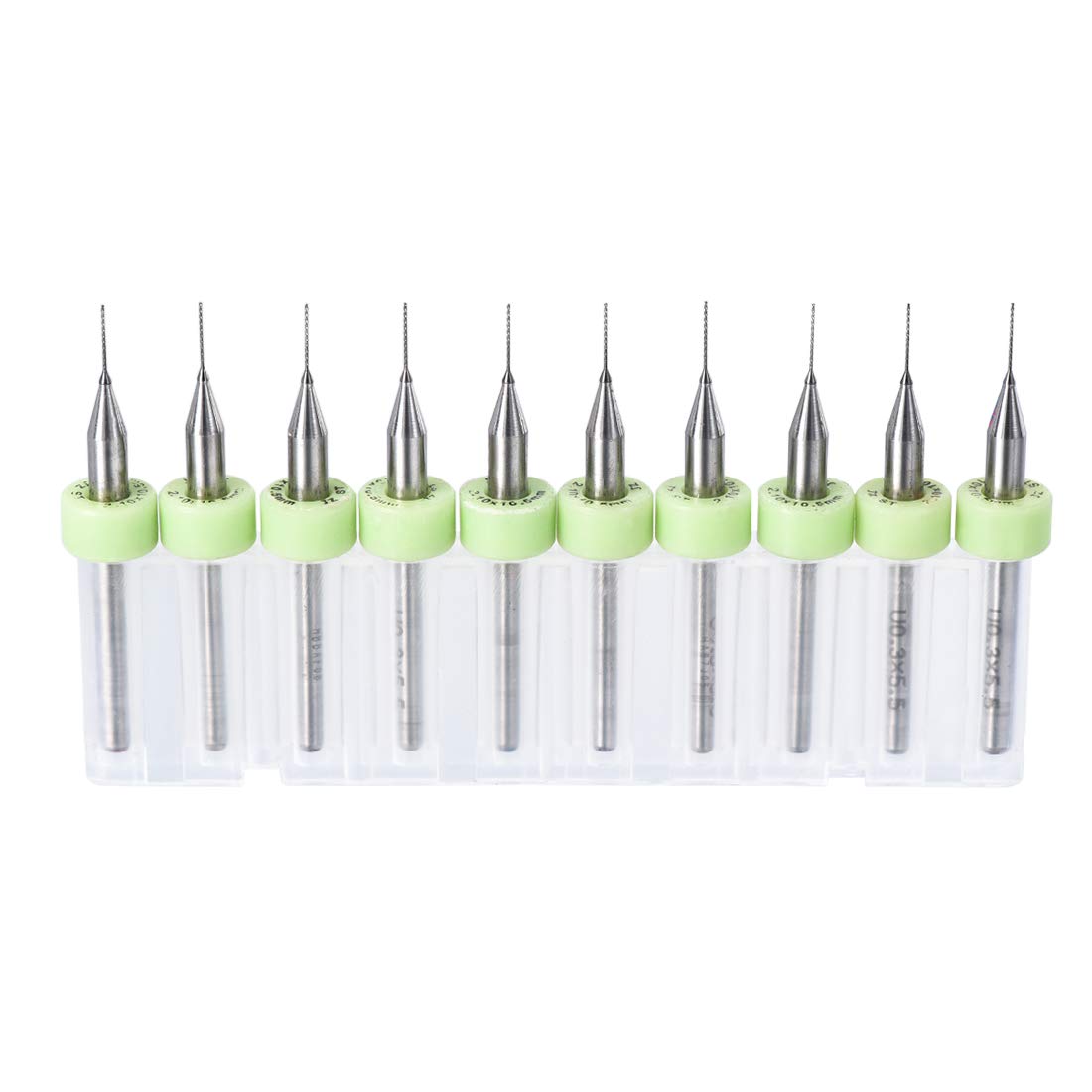 sourcing map PCB Drill Bits 0.3mm Tungsten Carbide Rotary Tool Jewelry CNC Engraving Print Circuit Board Micro Drill Bits 1/8 Inch Shank 1 Set (10 Pcs)