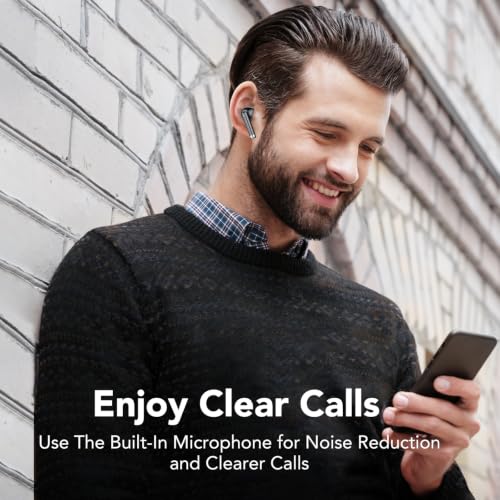 Bluetooth Headphones, Wireless Bluetooth 5.3, In-Ear Headphones with 4Mic ENC Call, Noise Cancelling LED Display, HiFi Stereo Bass, 50 Hours Playtime, IPX7 Waterproof, Earphones for iOS Android