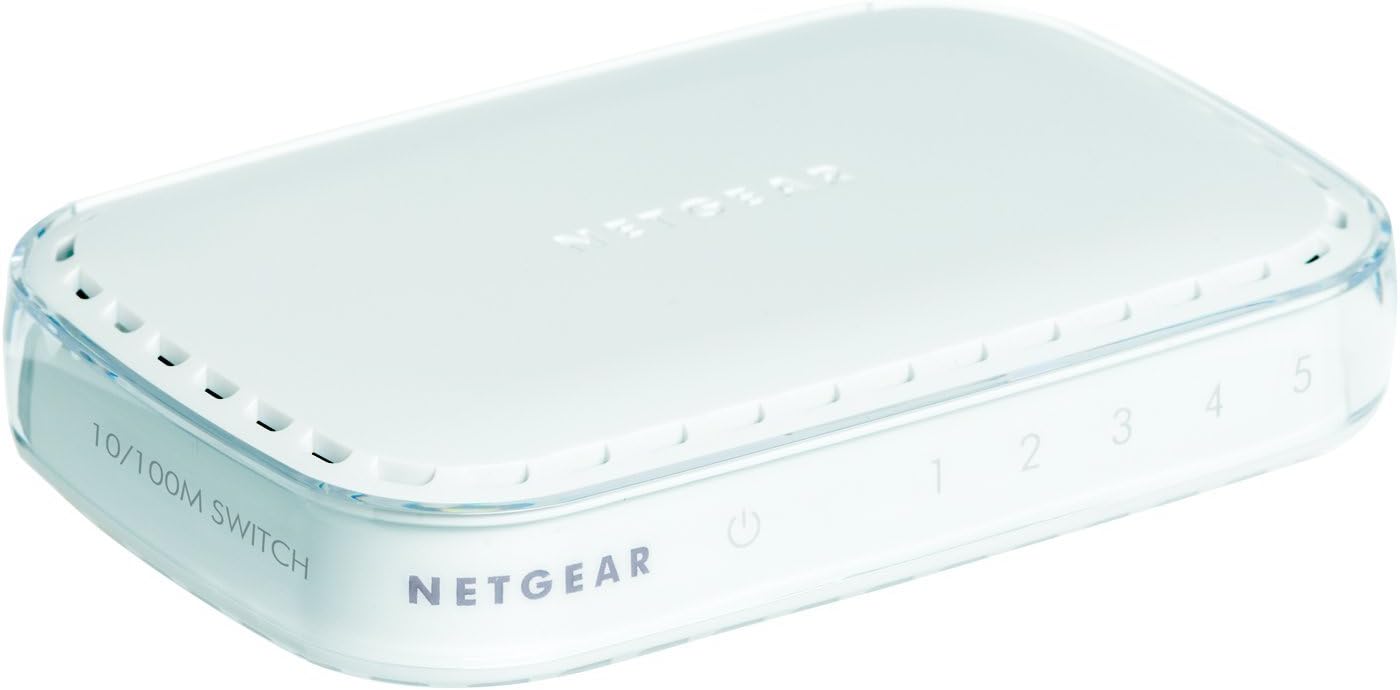Amazon Com Netgear Fs605 5 Port Fast Ethernet Switch Fs605 Computers Accessories