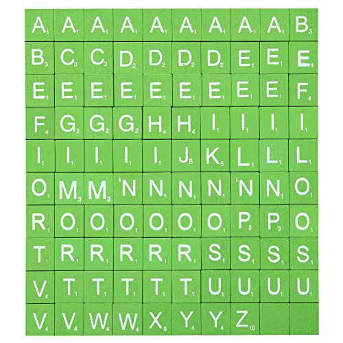 300pcs Scrabble Letters For Crafts Fuhaieec Green Wood Scrabble Tiles Diy Wood Gift Decoration Making Alphabet Coasters And Scrabble Crossword Game Pricepulse