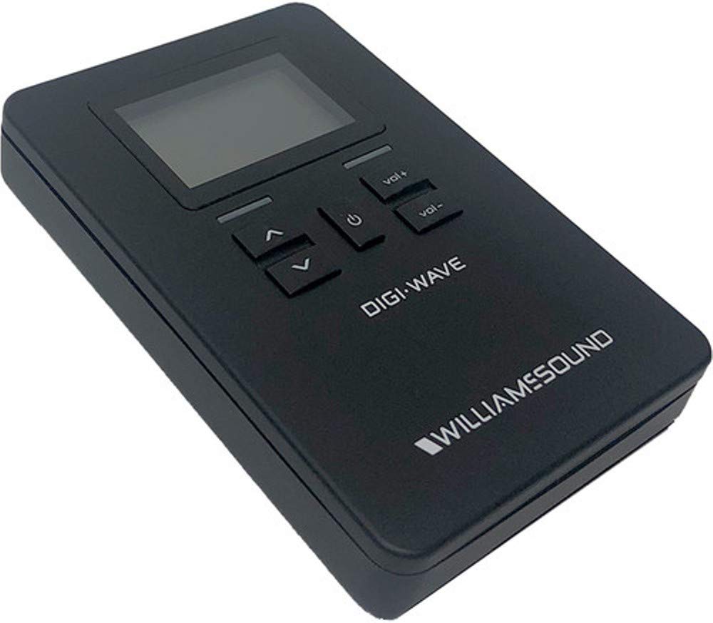 Williams AV DLR 400 ALK Digi-Wave 400 Receptor de sistema de escucha inalámbrico digital (versión de baterías alcalinas), plástico ABS negro, banda de frecuencia de 2,4 GHz (banda ISM), alcance de hasta 900 pies (274 m)