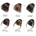 HAIQUAN Fringe Hair Bang Extensions Human Hair Flat Bangs Hand Tied Bang Fashion Clip in Hair Extension Dark Brown