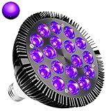 Black Lights Bulb, KINGBO 36W LED UV Light E26 PAR38 Glow in the Dark, 395nm LEDs Super Bright UV Bulb for Blacklight Party, Stage Lighting, DJ Dance Party, Birthday, Wedding, Holiday Decorations