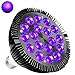KINGBO Black Light Bulb, 36W LED Blacklight Bulbs E26 PAR38 Glow in The Dark, 395nm LEDs for Blacklight Party, Fluorescent Art, DJ Dance Party, Holiday Decorations, Acrylic Pouring Light