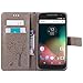 Harryshell Moto G4 Play Case, Caving Tree Kickstand Flip PU Wallet Leather Protective Case Cover with Card Slot & Wrist Strap for Motorola Moto G Play Version (2016) / G4 Play (Gray)