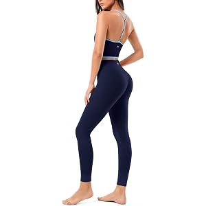 Matching Workout Sets for Women,Breathable Sport Bras & Seamless Leggings,2 Piece ActiveWear Outfits for Pilates/Gym/Athletic