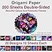 Premium Origami Paper 6x6 inch Double Sided 200 Sheets, 20 Vibrant Designs of Beautiful Galaxy Outer Space and Fireworks Themes, Easy Folding for Paper Arts Crafts, Kids & Grown-ups, School Teachers