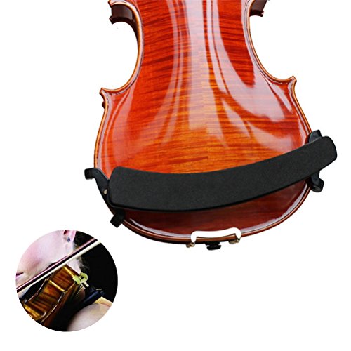 Vankcp Violin Aluminum Alloy Shoulder Rest for 4/4-3/4 Sizes, Adjustable Violin Shoulder Pad Mute for Beginners and Professionals, Collapsible and Adjustable, Black - Thumbnail 2