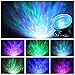 Ocean Wave Projector, Ohuhu 12 LED 7 Colors Changing Remote Control Night Light With Built-In Music Player, Undersea Projector Lamp For Kids Adults Bedroom Living Room Decoration, Black