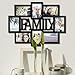 Adeco PF0432 Black Wood Family Wall Hanging Collage Photo Frame, 8 Openings, 4 by 6 Inch